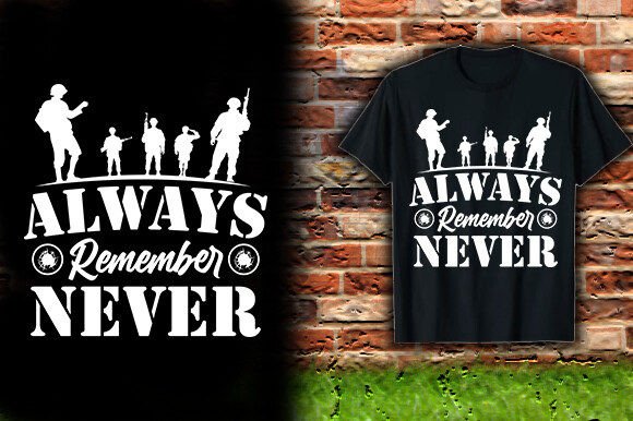Always Remember Never T-Shirt Design: A Professional Asset