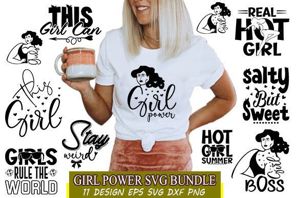 Girl Power T-shirt Design Bundle: Elevate Your Creative Projects