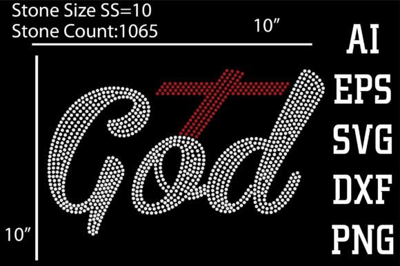 God, Rhinestone Design: Sparkling Digital Assets