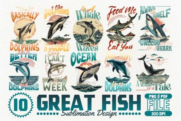 Great Fish T-shirt Design Bundle: A Creative Asset for Modern Brands