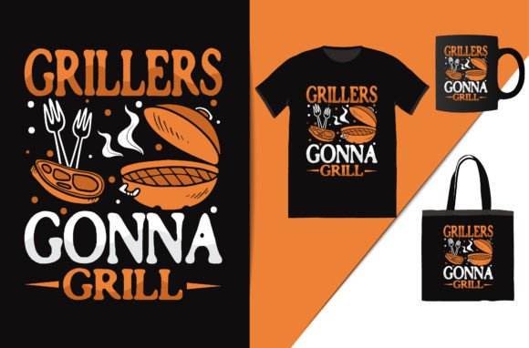 Grillers Gonna Grill: A Typography-Driven BBQ T-shirt Design