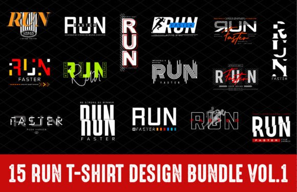 Minimalist Typography Run Design Bundle: Streamline Your Creative Workflow