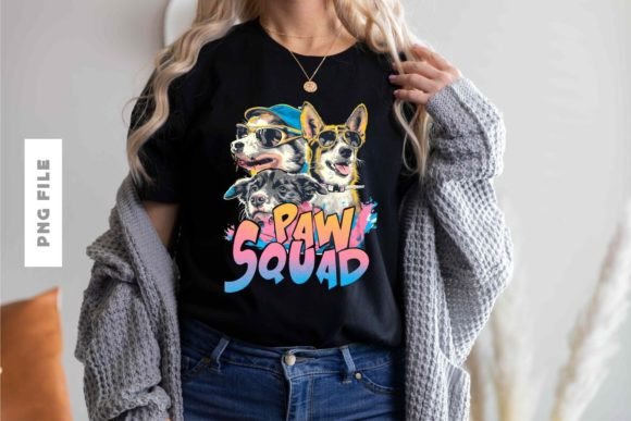Paw Squad T-shirt Design: A Creative Asset for Modern Branding