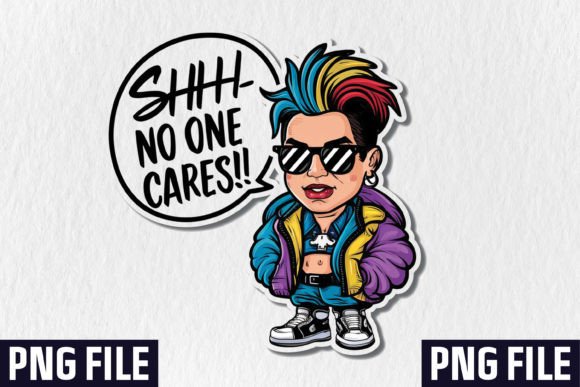 Shhh No One Cares Sublimation Design: A Bold Visual Statement