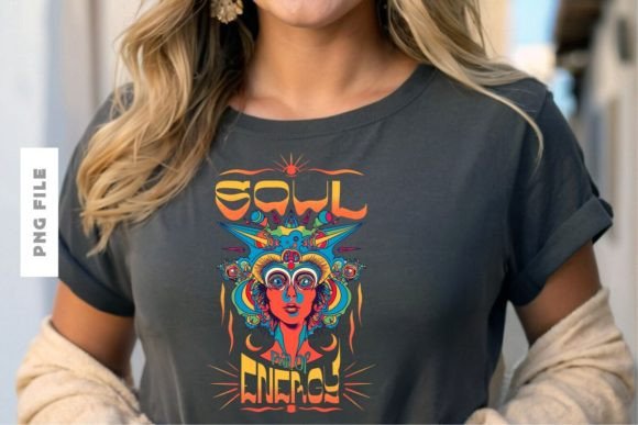Soul Full of Energy T-Shirt Design: A Dynamic Visual Asset