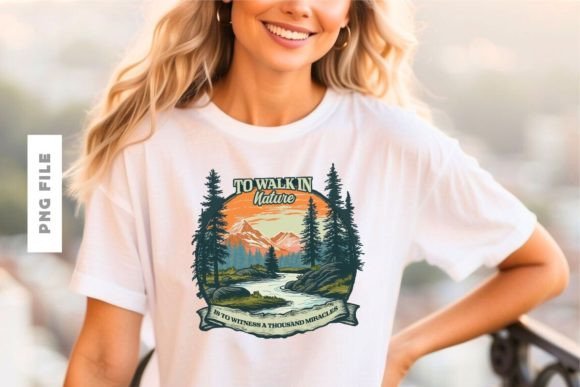 To Walk In Nature: A Premium T-Shirt Design for Modern Brands